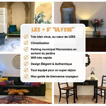 Ulysse, Appartement Spacieux Au Centre Historique D'Uzes En Rez-De-Chaussee Avec Exterieur, Proche Parking Des Marroniers Exterior photo